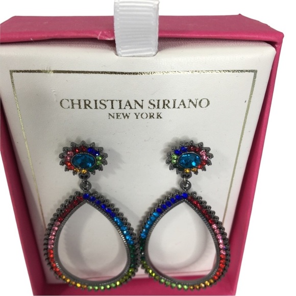 CHRISTIAN Siriano multi colored earrings - Picture 7 of 8